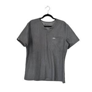 Figs Technical Collection Mens Size M Grey Leon Three-Pocket Scrub Top